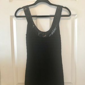 Forever 21 Black Sequin bodycon dress size M